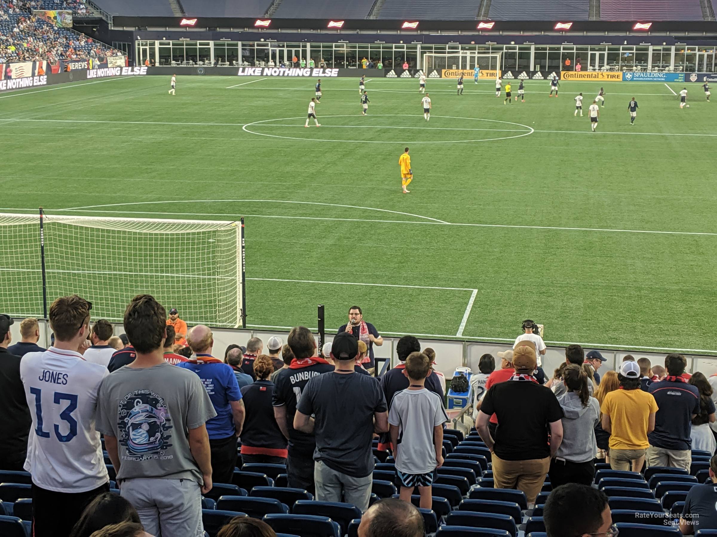 the fort ga seat view  for soccer - gillette stadium